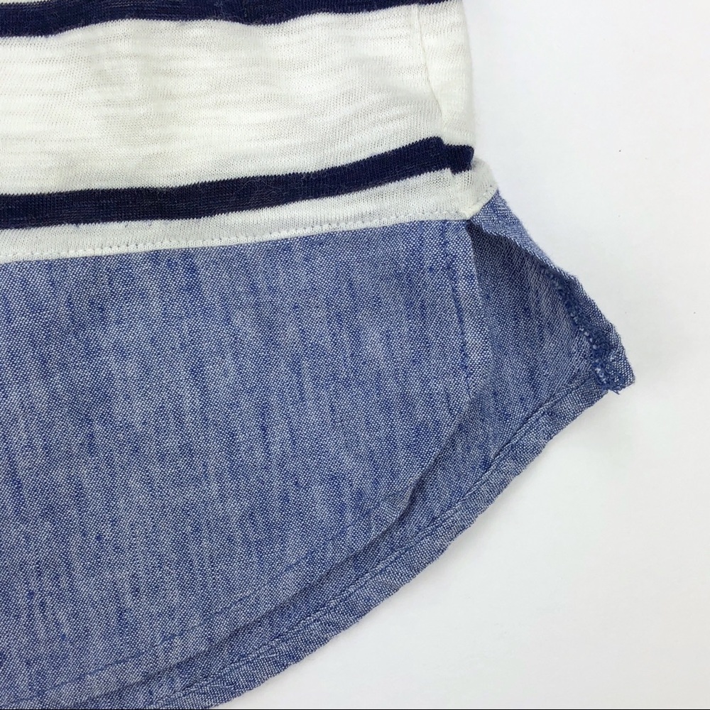 9-HI5 stcl Striped Block Jersey & Chambray Top - Picture 2 of 7